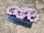 Hand Made Rose Quartz Bead Necklace - Sold per Item - From Madagascar - Toprock Gemstones and Minerals 