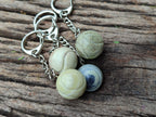 Polished African Butter Jade Tennis Ball Keyring - sold per item - From South Africa - Toprock Gemstones and Minerals 