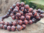 Polished Red Tigers Eye Bead Necklaces - Sold Per Item - From South Africa - Toprock Gemstones and Minerals 