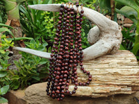 Polished Red Tigers Eye Bead Necklaces - Sold Per Item - From South Africa
