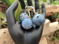 Hand Made Dumortierite Bowling Ball Keyrings - sold per item - From Mozambique