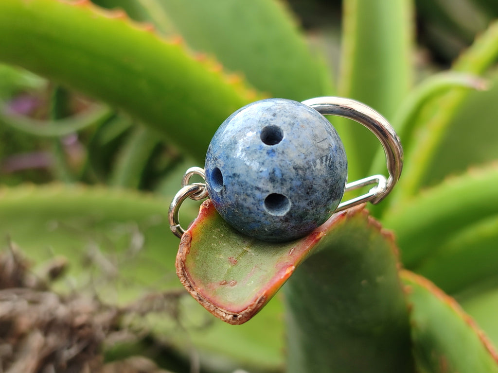 Hand Made Dumortierite Bowling Ball Keyrings - sold per item - From Mozambique - Toprock Gemstones and Minerals 