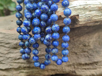 Polished Lapis Lazuli Ball Shaped Beaded Necklace - Sold Per Item - From Afghanistan
