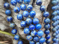 Polished Lapis Lazuli Ball Shaped Beaded Necklace - Sold Per Item - From Afghanistan
