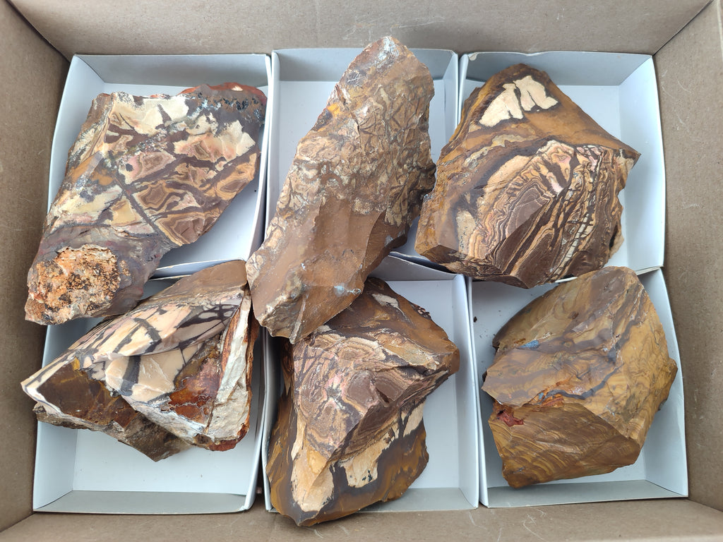 Natural Nguni Jasper Cobbed Specimens x 6 From Prieska, South Africa - Toprock Gemstones and Minerals 