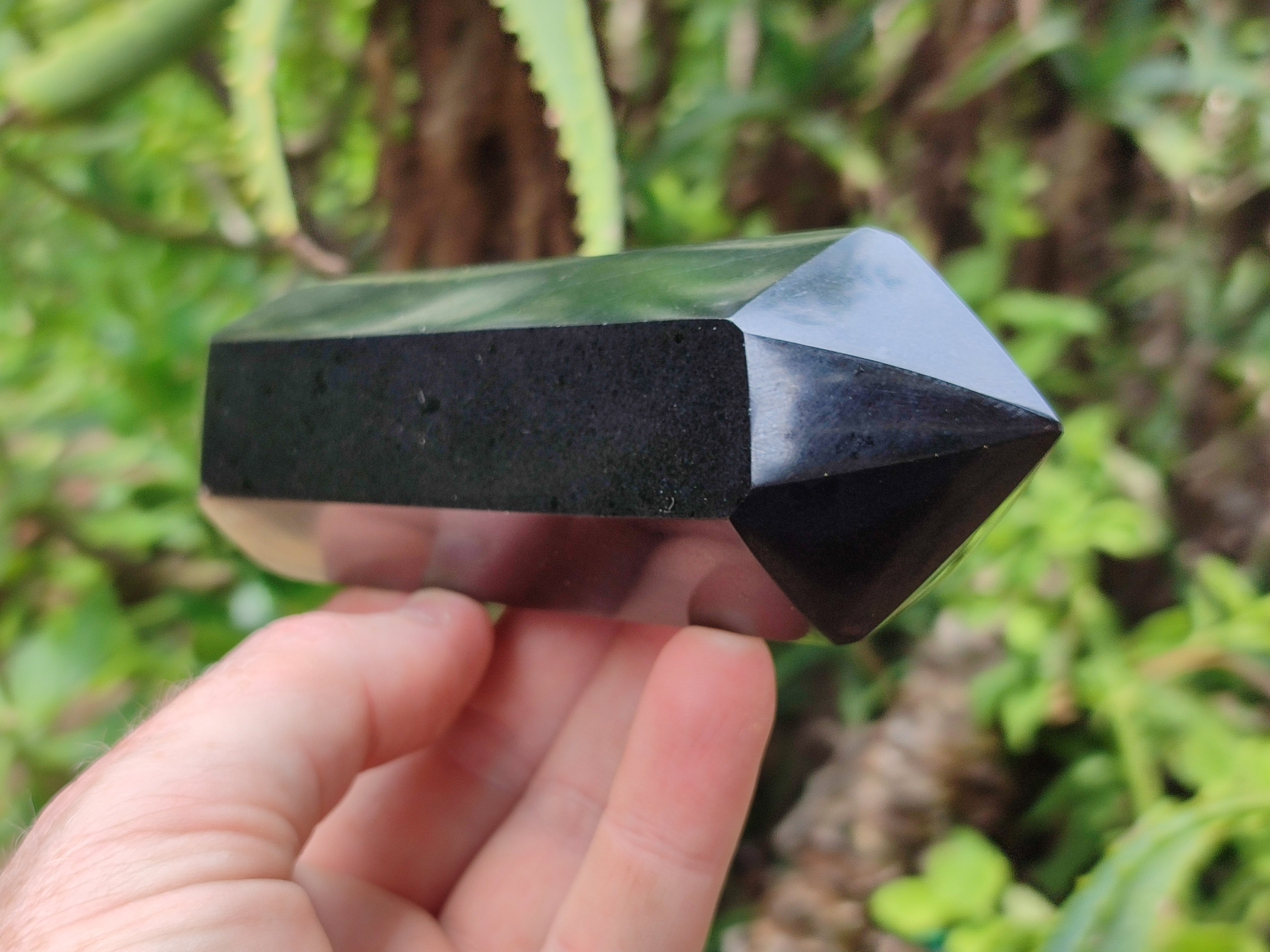 Polished Double Terminated Black Basalt Points x 4 From Madagascar - Toprock Gemstones and Minerals 