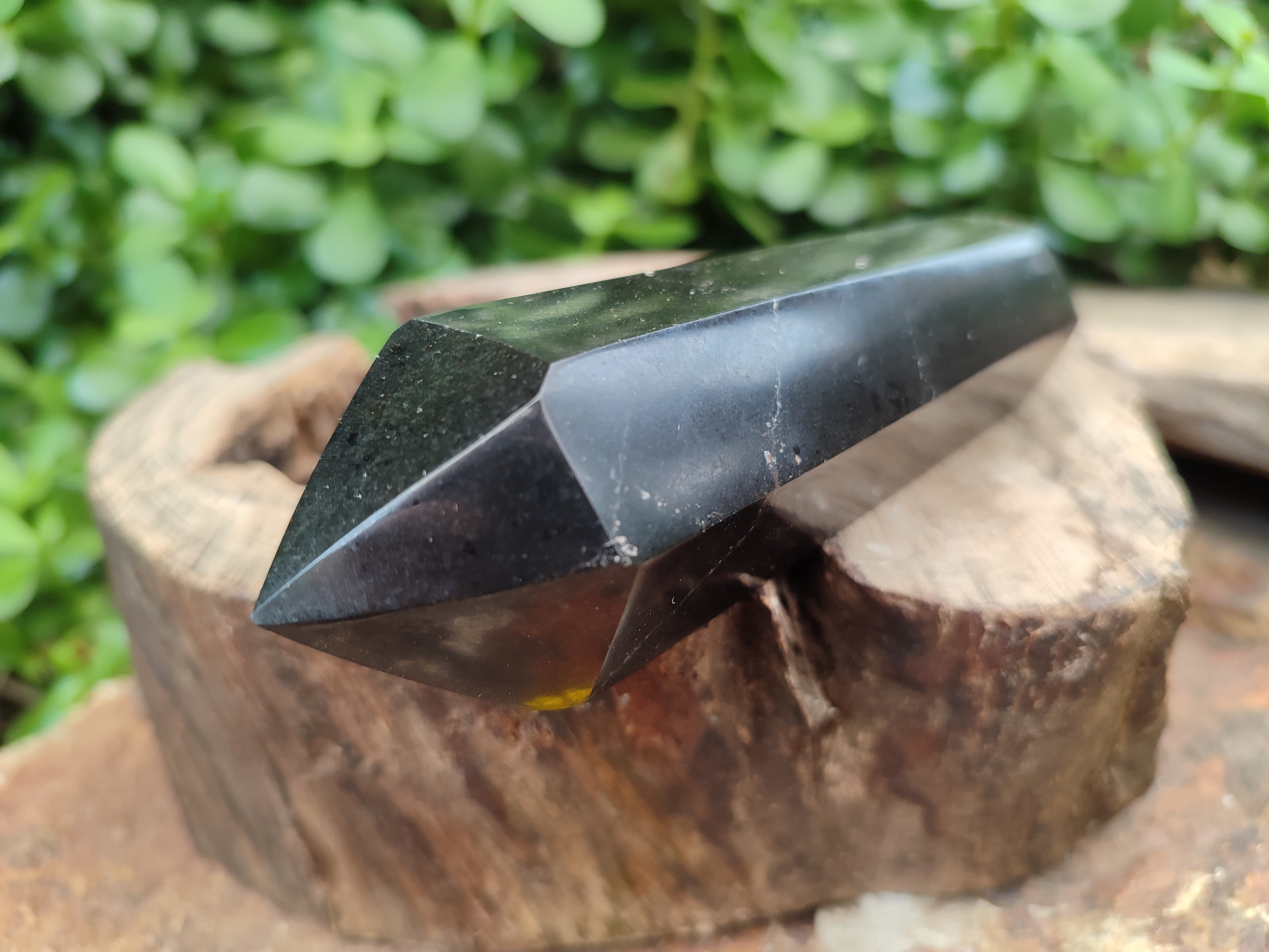 Polished Double Terminated Black Basalt Points x 4 From Madagascar - Toprock Gemstones and Minerals 