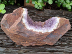 Natural Zululand Amethyst Geodes x 2 from Jozini, South Africa - Toprock Gemstones and Minerals 