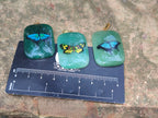 Polished Aventurine Pendant with Hand Painted Butterflies - Sold Per Item - From Zimbabwe - Toprock Gemstones and Minerals 