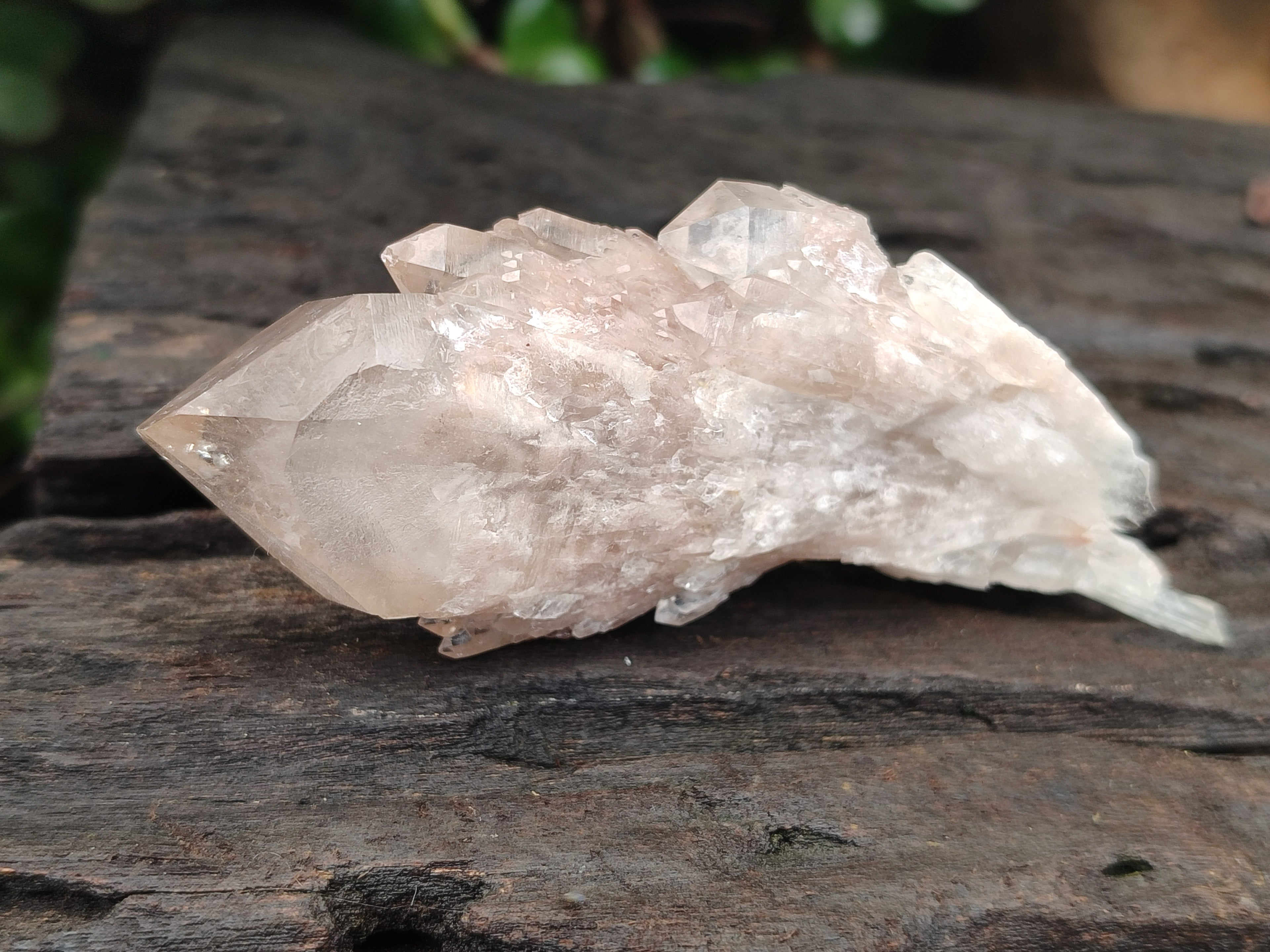 Natural Smokey Phantom Quartz Clusters x 12 From Luena, Congo - Toprock Gemstones and Minerals 