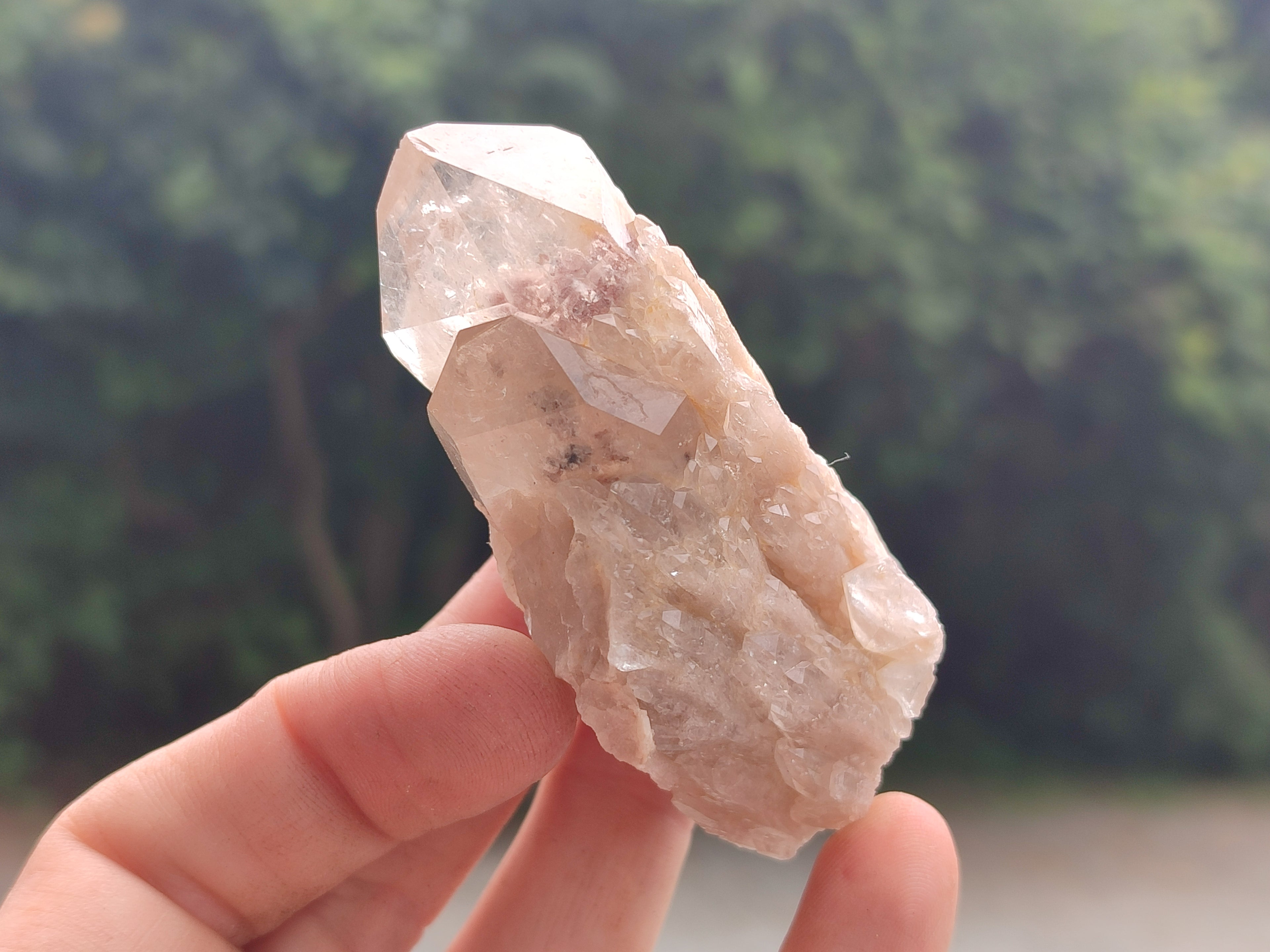 Natural Smokey Phantom Quartz Clusters x 12 From Luena, Congo - Toprock Gemstones and Minerals 