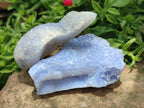 Natural Etched Blue Chalcedony Specimens x 6 From Nsanje, Malawi - Toprock Gemstones and Minerals 