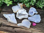 Natural Etched Blue Chalcedony Specimens x 6 From Nsanje, Malawi - Toprock Gemstones and Minerals 