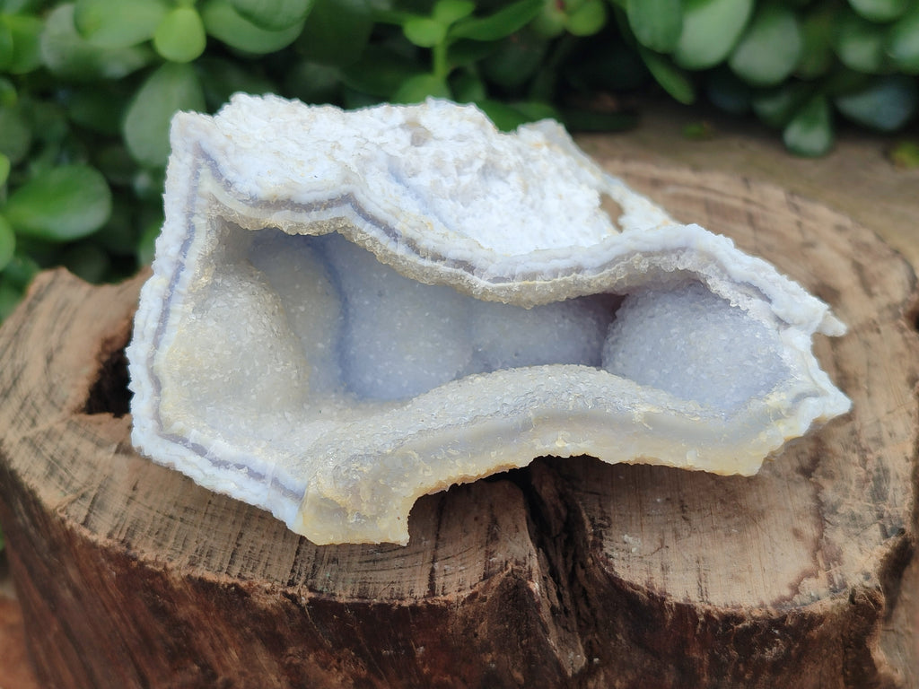 Natural Etched Blue Chalcedony Specimens x 6 From Nsanje, Malawi - Toprock Gemstones and Minerals 