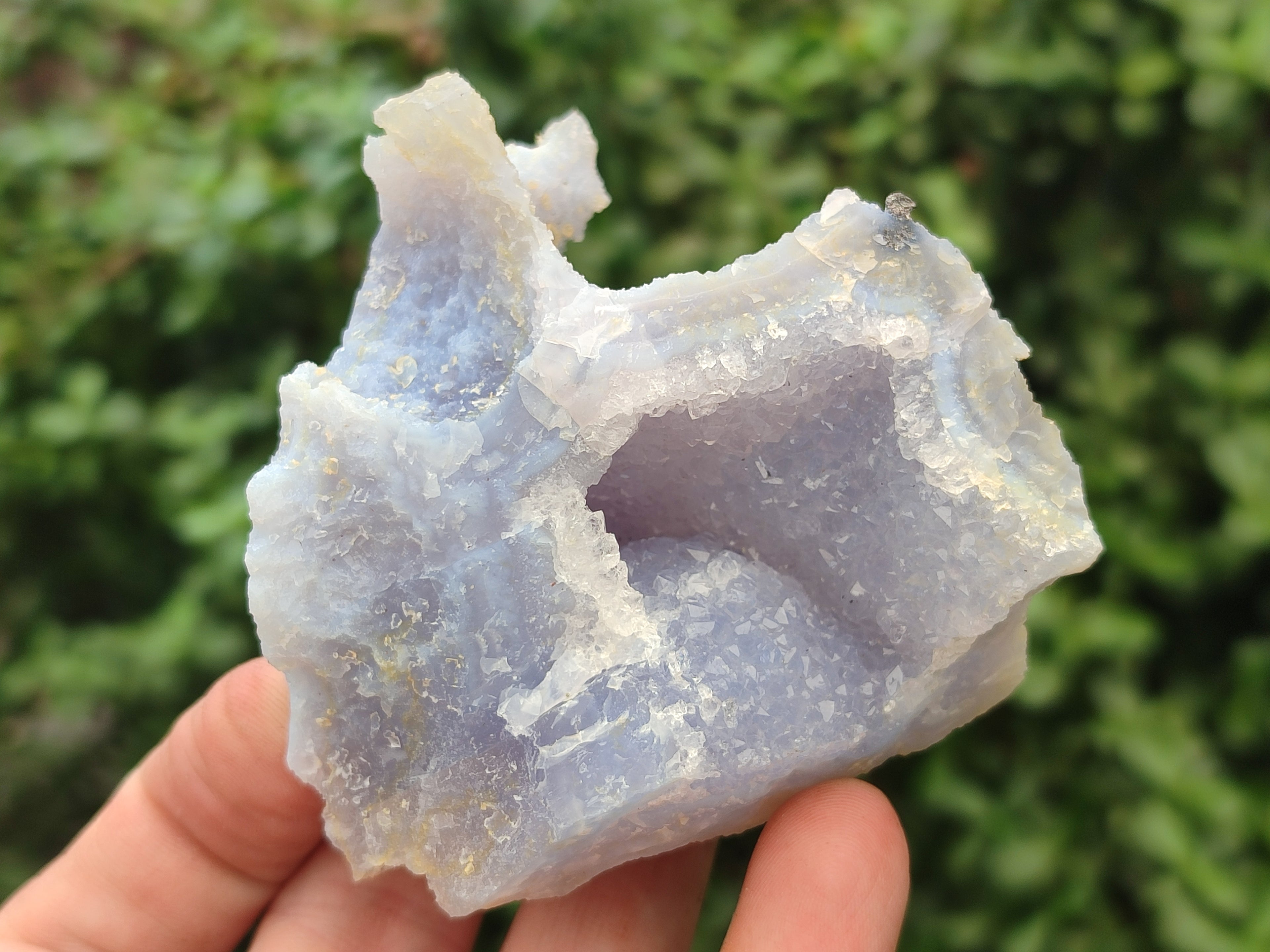 Natural Etched Blue Chalcedony Specimens x 6 From Nsanje, Malawi - Toprock Gemstones and Minerals 