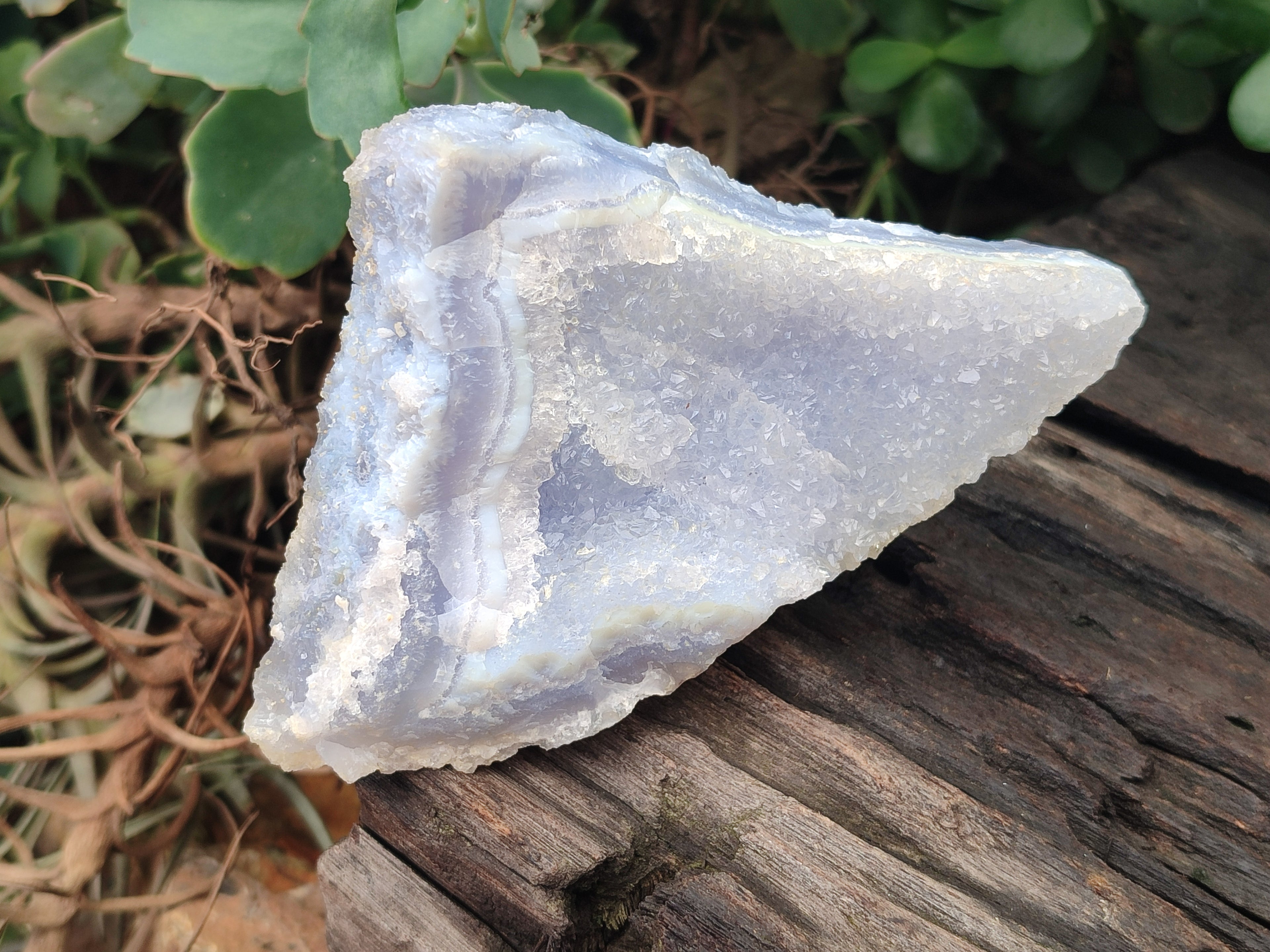 Natural Etched Blue Chalcedony Specimens x 6 From Nsanje, Malawi - Toprock Gemstones and Minerals 