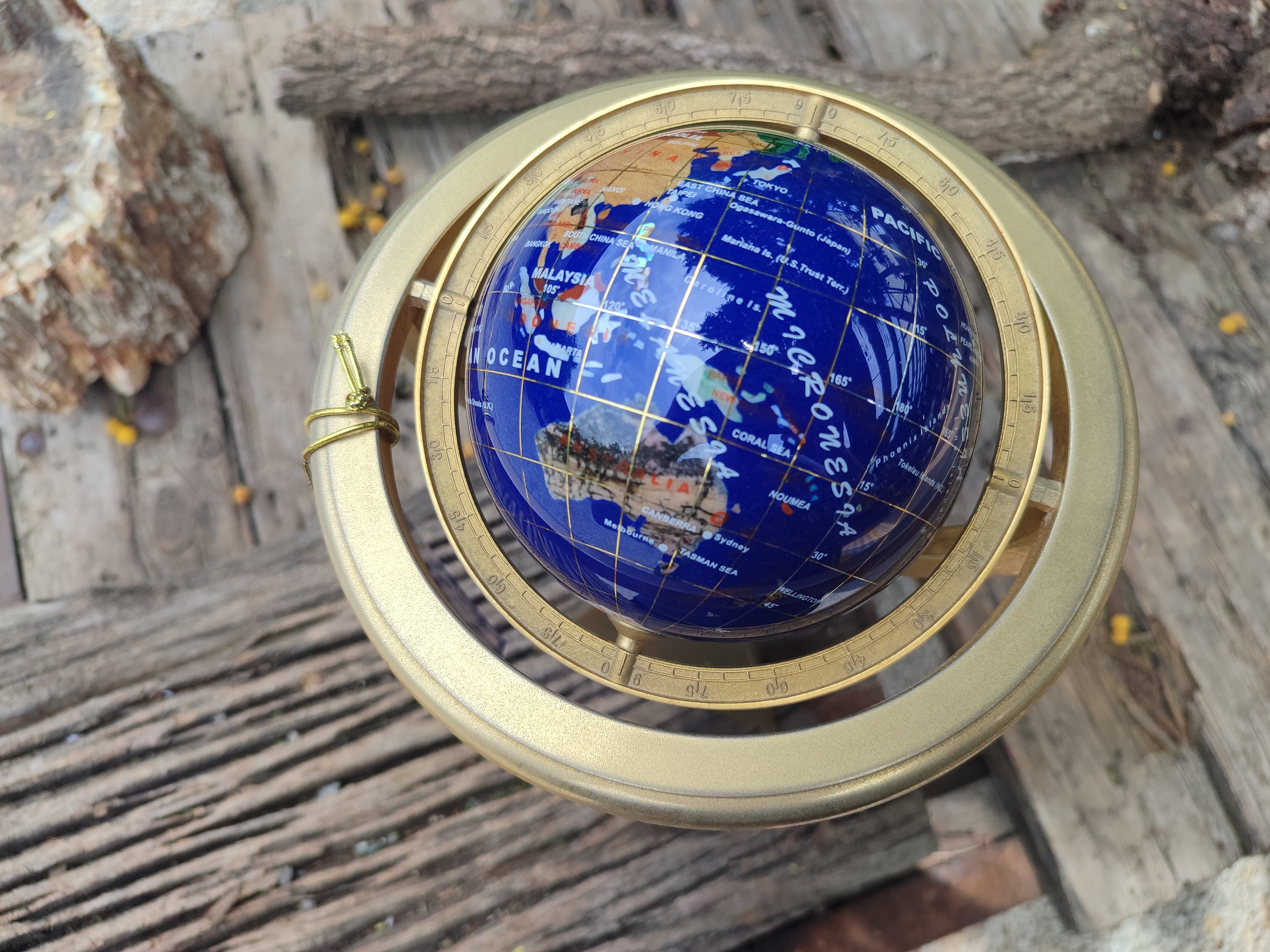 Polished Lapis Lazuli World Globe x 1 From China - Toprock Gemstones and Minerals 