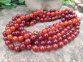 Polished Carnelian Agate Beaded Necklace - Sold per Item - From Brazil - Toprock Gemstones and Minerals 