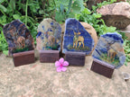 Hand Made Kudu Decoupage on Sodalite Stone Slabs - sold per item - From Namibia - Toprock Gemstones and Minerals 
