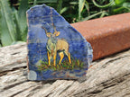 Hand Made Kudu Decoupage on Sodalite Stone Slabs - sold per item - From Namibia - Toprock Gemstones and Minerals 