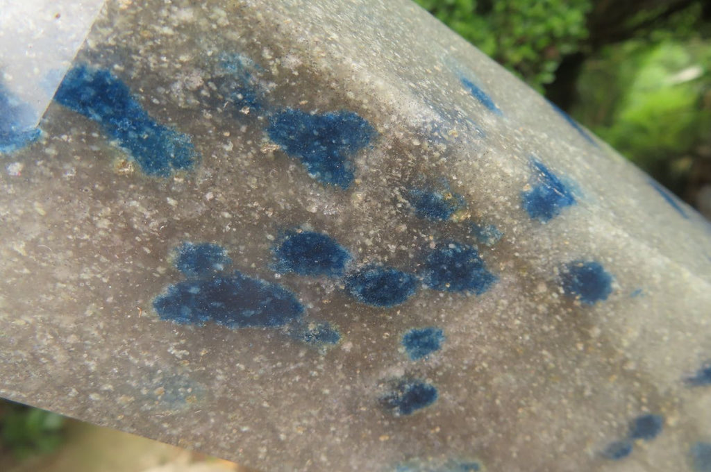 Polished Blue Spinel Spotted Quartz Tower x 1 From Madagascar - Toprock Gemstones and Minerals 