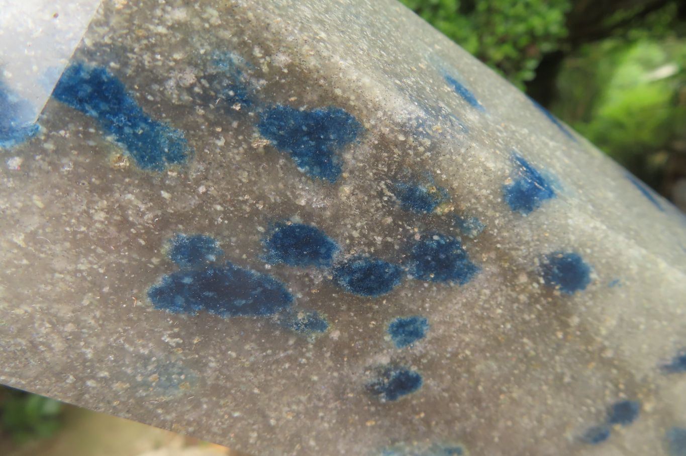 Polished Blue Spinel Spotted Quartz Tower x 1 From Madagascar - Toprock Gemstones and Minerals 