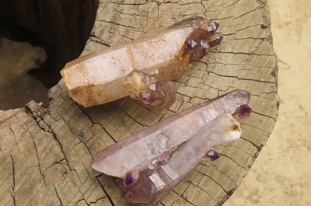 Natural Chiredzi Amethyst Conglomerate Specimens x 6 From Chiredzi, Zimbabwe - Toprock Gemstones and Minerals 