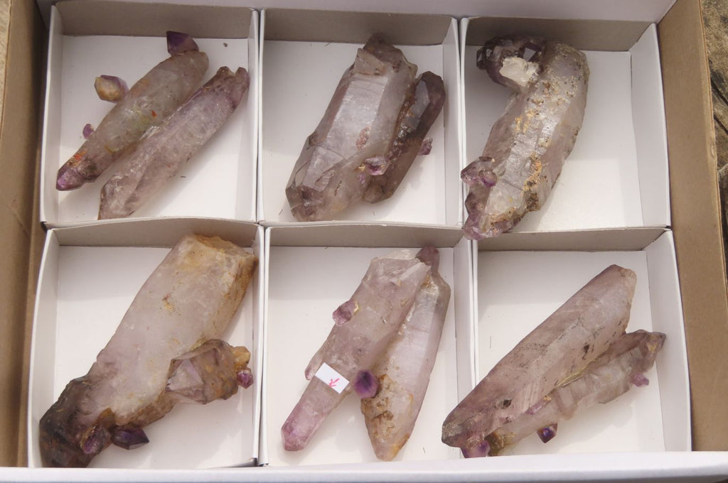 Natural Chiredzi Amethyst Conglomerate Specimens x 6 From Chiredzi, Zimbabwe - Toprock Gemstones and Minerals 