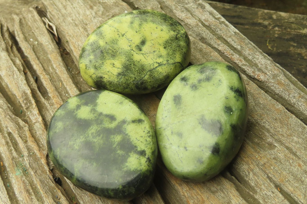 Polished Leopard Stone Palm Stones x 6 From Zimbabwe - Toprock Gemstones and Minerals 