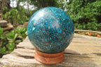 Polished Chrysocolla Conglomerate Sphere x 1 From Congo - Toprock Gemstones and Minerals 
