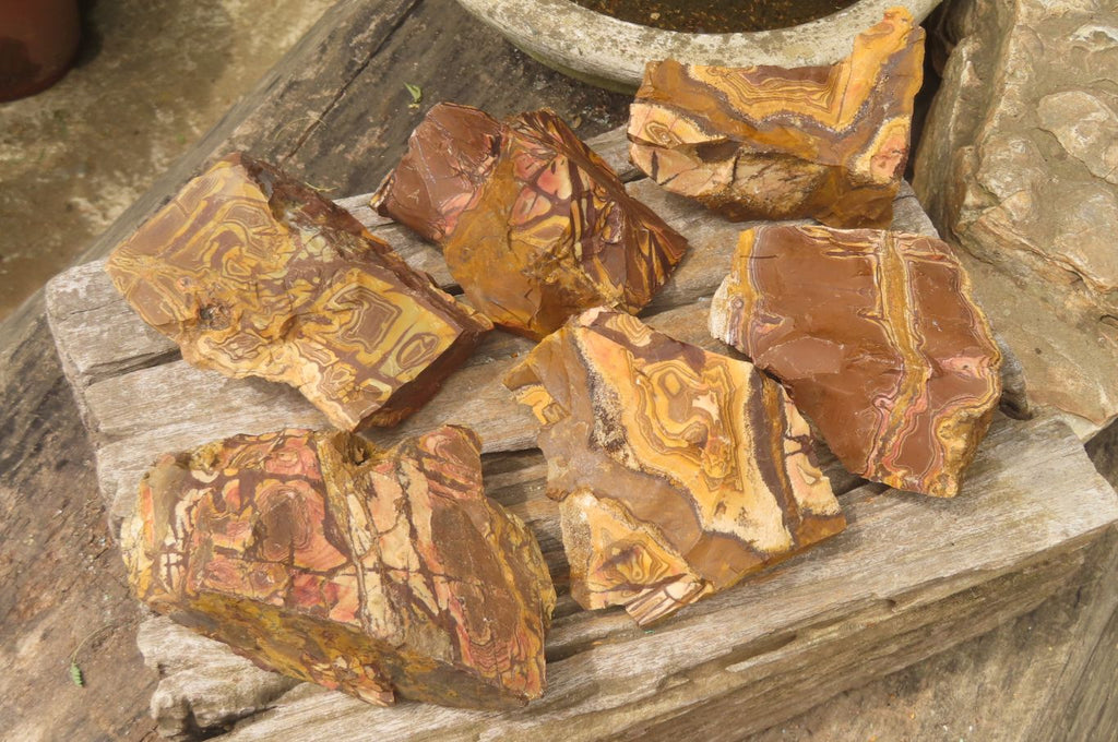 Natural Nguni Jasper Cobbed Specimens x 6 From Prieska, South Africa - Toprock Gemstones and Minerals 