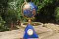 Hand Made Lapis Lazuli World Globe Clock x 1 From China - Toprock Gemstones and Minerals 