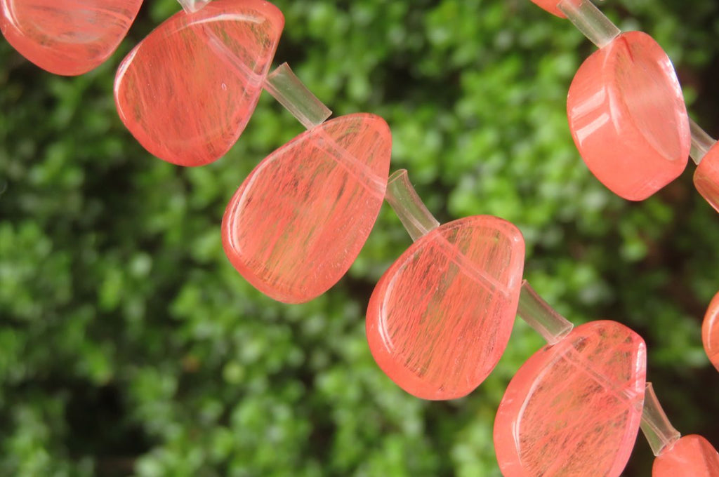 Hand Made Strawberry Quartz Bead Necklaces - Sold Per Item - From China - Toprock Gemstones and Minerals 