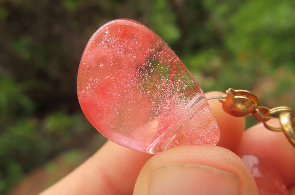 Hand Made Strawberry Quartz Bead Necklaces - Sold Per Item - From China - Toprock Gemstones and Minerals 