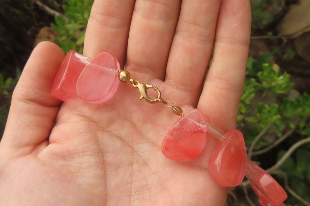 Hand Made Strawberry Quartz Bead Necklaces - Sold Per Item - From China - Toprock Gemstones and Minerals 