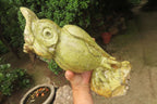 Hand Made Leopard Stone Owl Carving x 1 From Zimbabwe - Toprock Gemstones and Minerals 