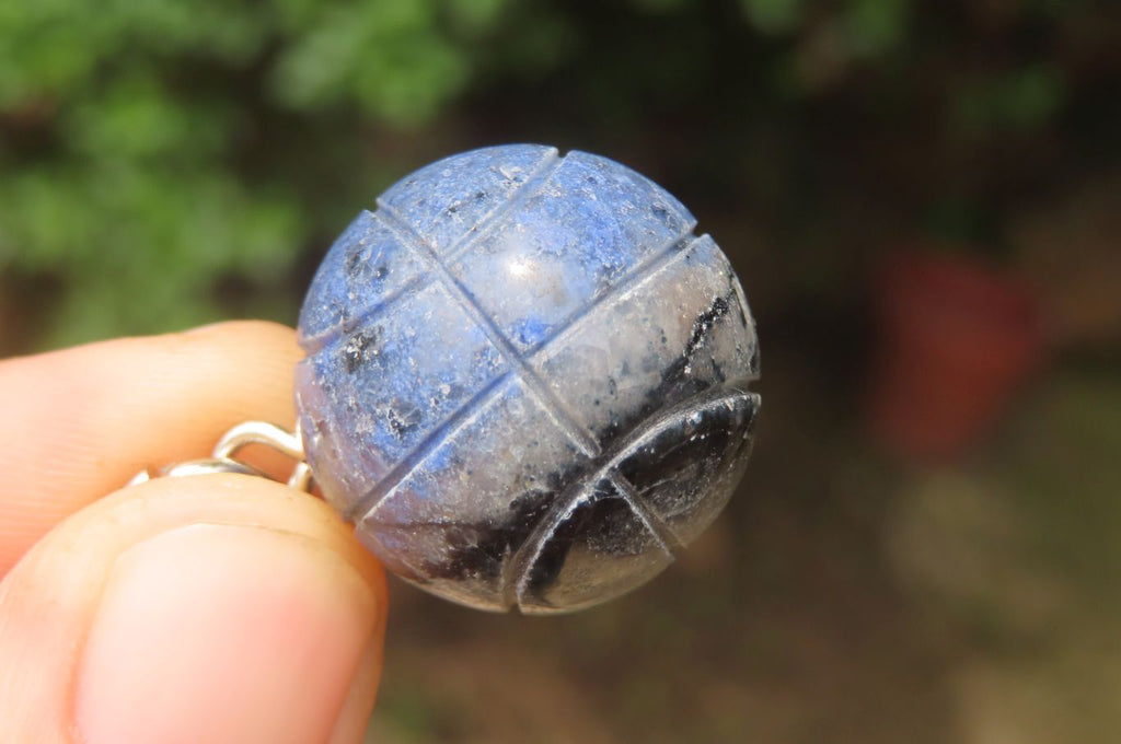 Hand Made Dumortierite Keyrings - sold per item - From Mozambique - Toprock Gemstones and Minerals 