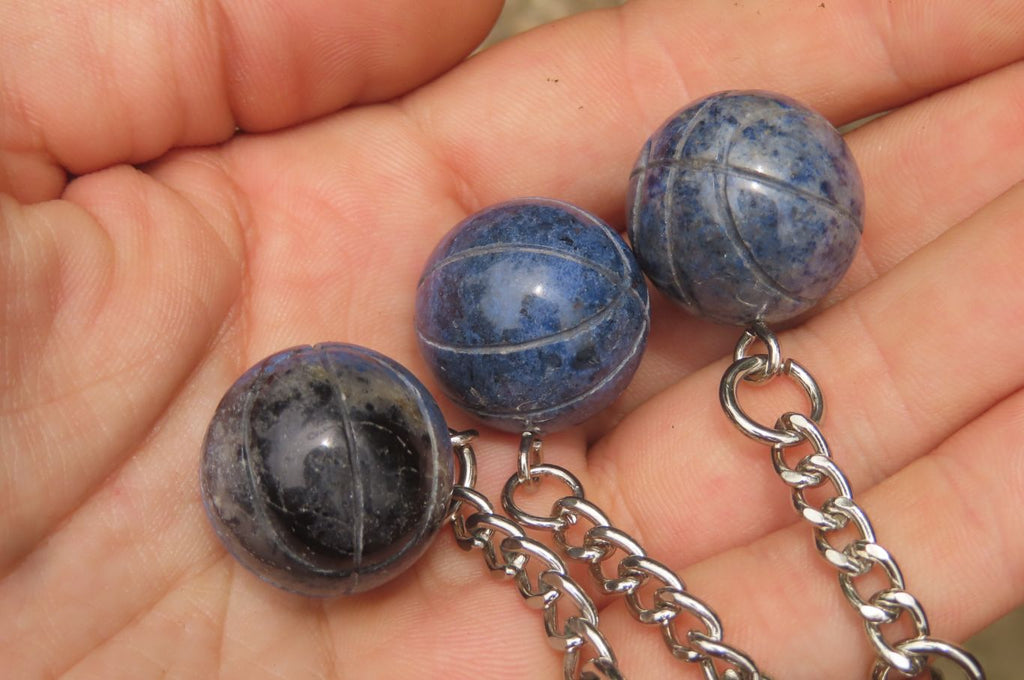 Hand Made Dumortierite Keyrings - sold per item - From Mozambique - Toprock Gemstones and Minerals 