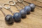 Hand Made Dumortierite Keyrings - sold per item - From Mozambique - Toprock Gemstones and Minerals 
