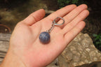 Hand Made Dumortierite Keyrings - sold per item - From Mozambique - Toprock Gemstones and Minerals 