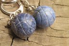 Hand Made Dumortierite Keyrings - sold per item - From Mozambique - Toprock Gemstones and Minerals 
