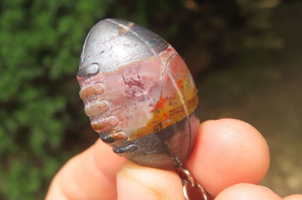 Hand Made Tiger Iron Jasper Keyrings - sold per item -From South Africa - Toprock Gemstones and Minerals 