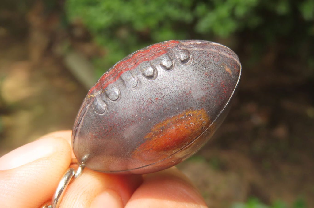 Hand Made Tiger Iron Jasper Keyrings - sold per item -From South Africa - Toprock Gemstones and Minerals 