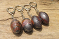 Hand Made Tiger Iron Jasper Keyrings - sold per item -From South Africa - Toprock Gemstones and Minerals 