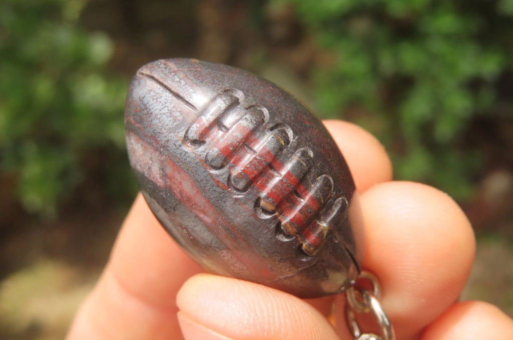 Hand Made Tiger Iron Jasper Keyrings - sold per item -From South Africa - Toprock Gemstones and Minerals 