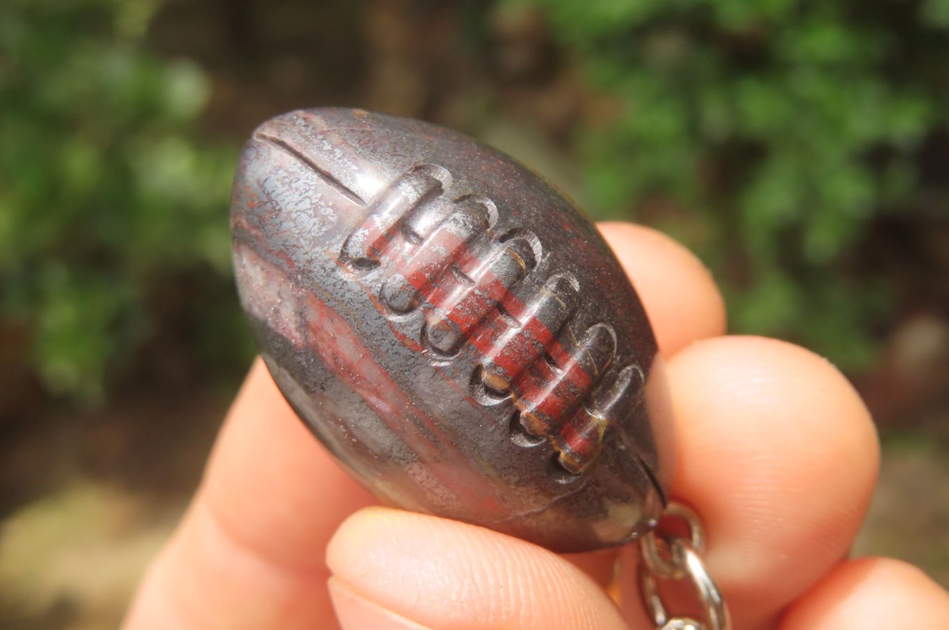 Hand Made Tiger Iron Jasper Keyrings - sold per item -From South Africa - Toprock Gemstones and Minerals 