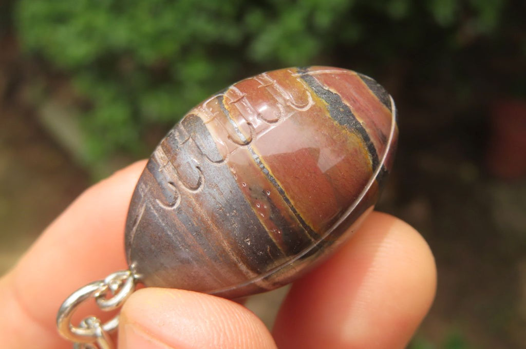Hand Made Tiger Iron Jasper Keyrings - sold per item -From South Africa - Toprock Gemstones and Minerals 