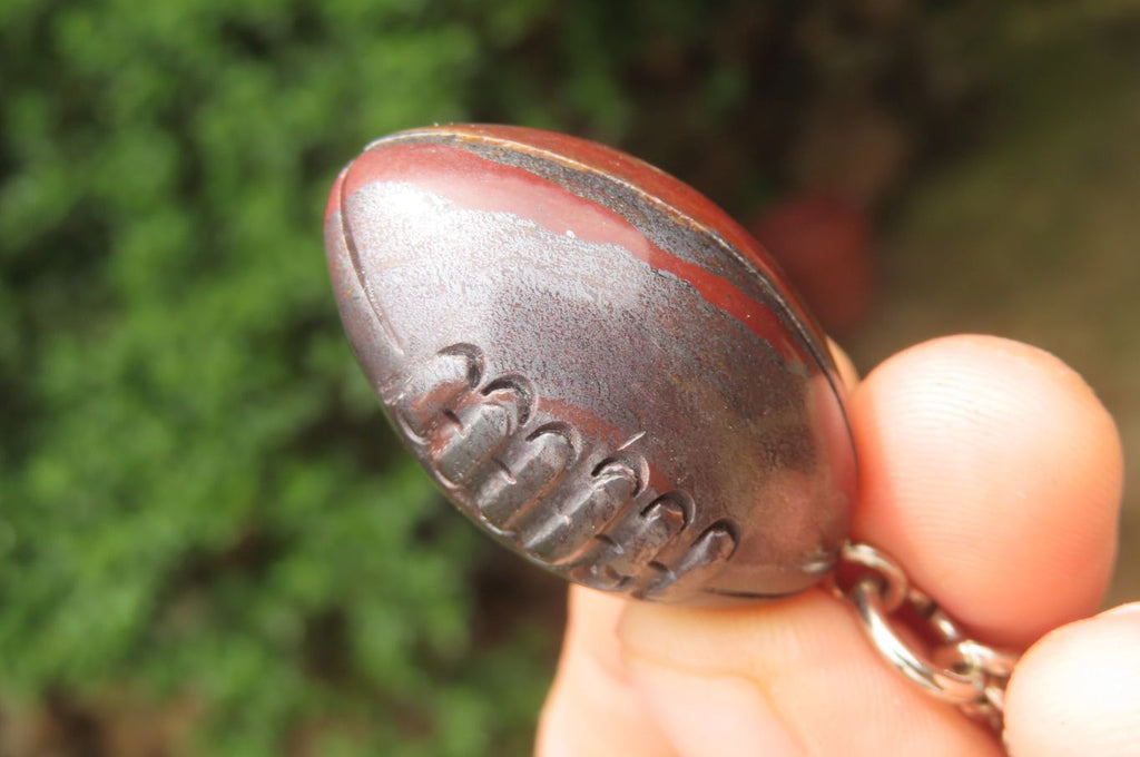 Hand Made Tiger Iron Jasper Keyrings - sold per item -From South Africa - Toprock Gemstones and Minerals 