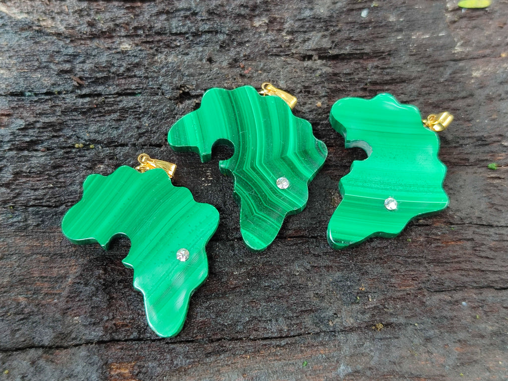Hand Made Flower Malachite Africa Pendants - sold per item - From Congo - Toprock Gemstones and Minerals 