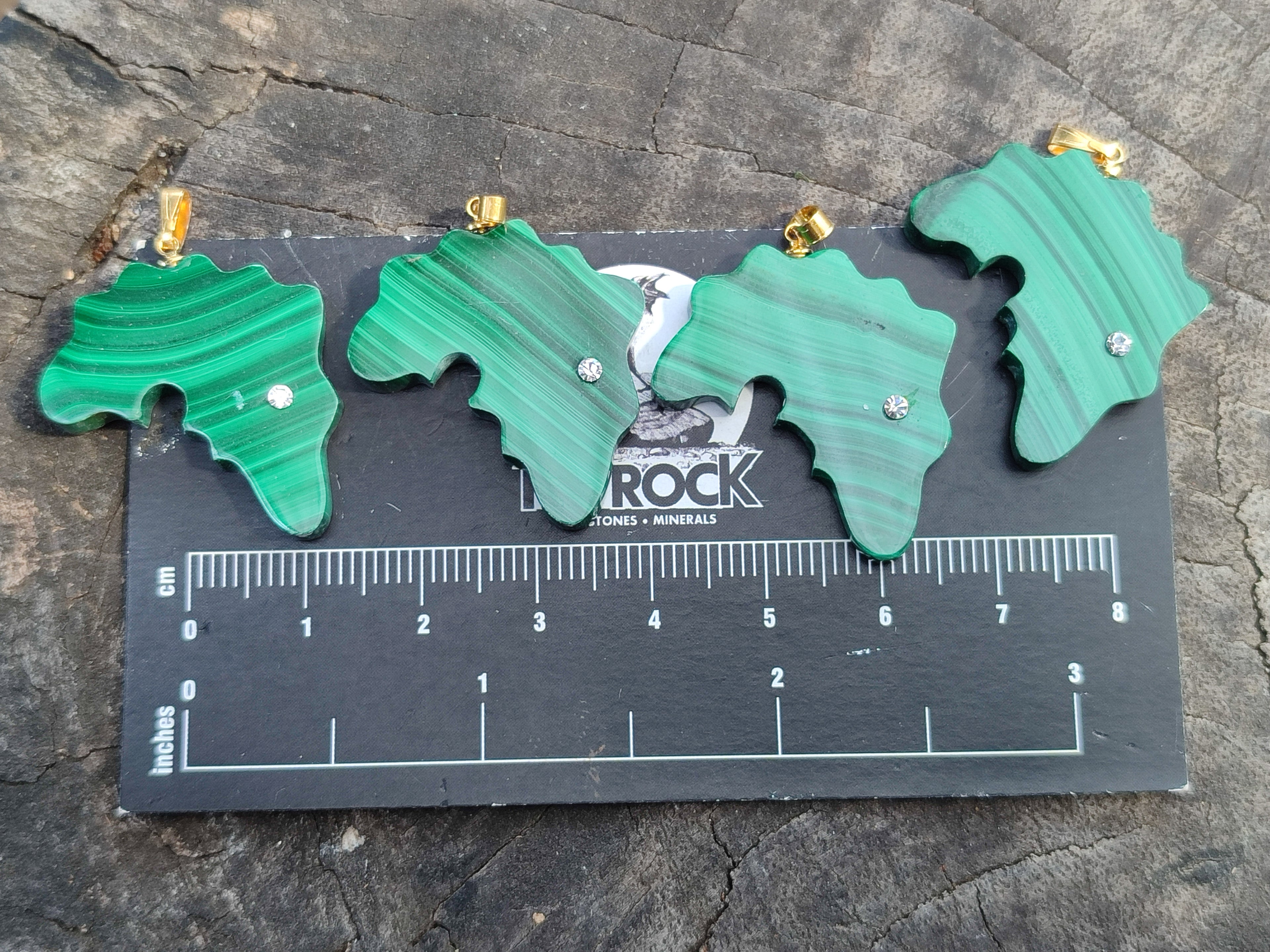 Hand Made Flower Malachite Africa Pendants - sold per item - From Congo - Toprock Gemstones and Minerals 